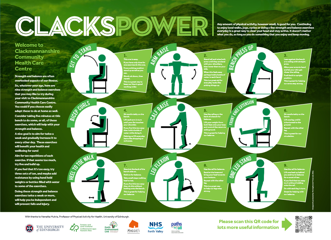 Clackmannanshire Community Health Centre 9 exercises for strength and balance
