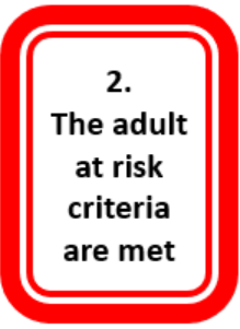 2. The adult at risk criteria are met