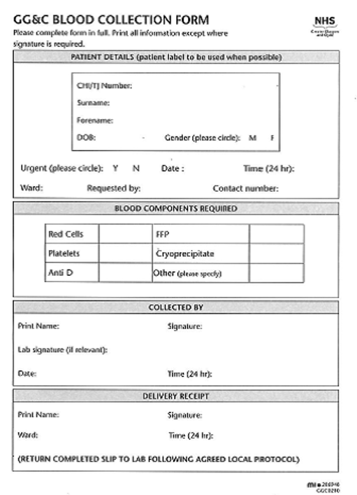 Image of collection form