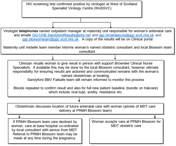 Newly diagnosed antenatal women flowchart