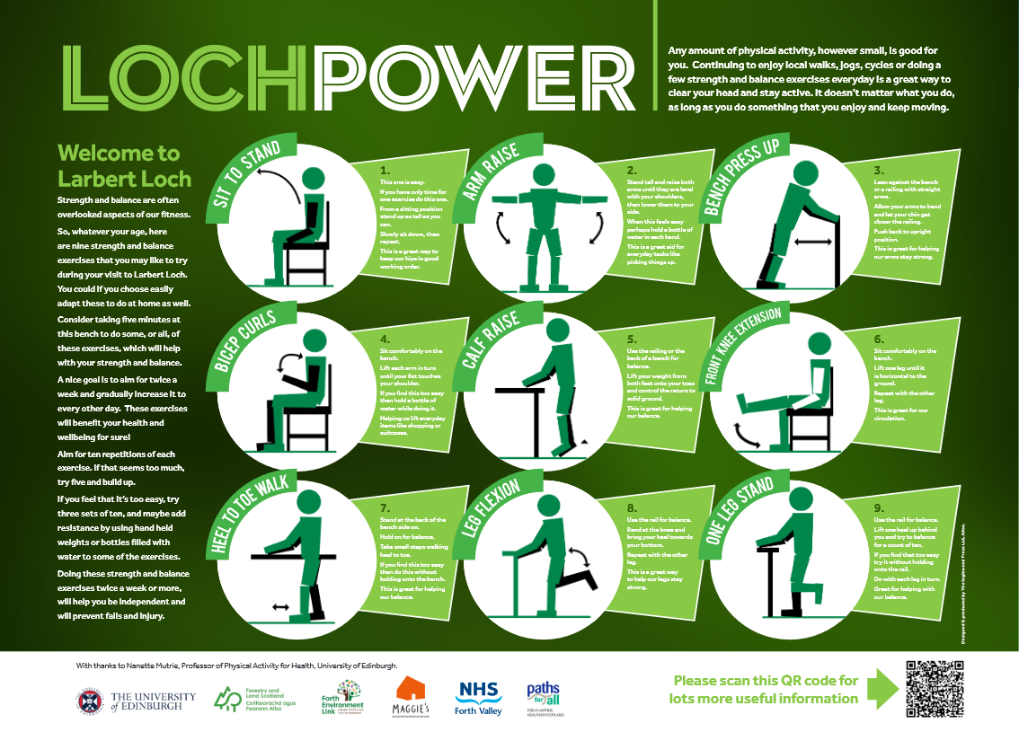 Larbert Loch 9 exercises for strength and balance