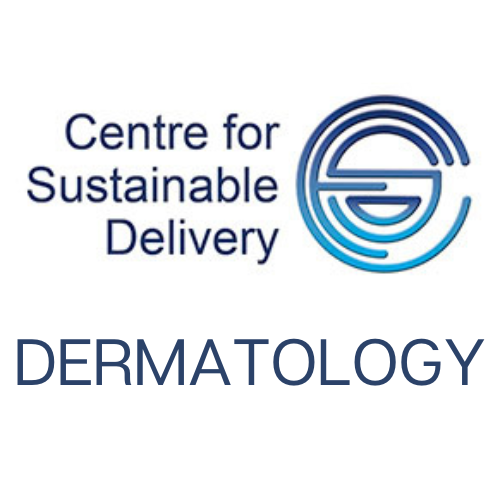Centre for Sustainable Delivery logo with the word Dermatology added at the base of the Logo