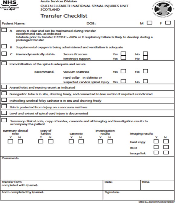 SIU referral transfer checklist part 1